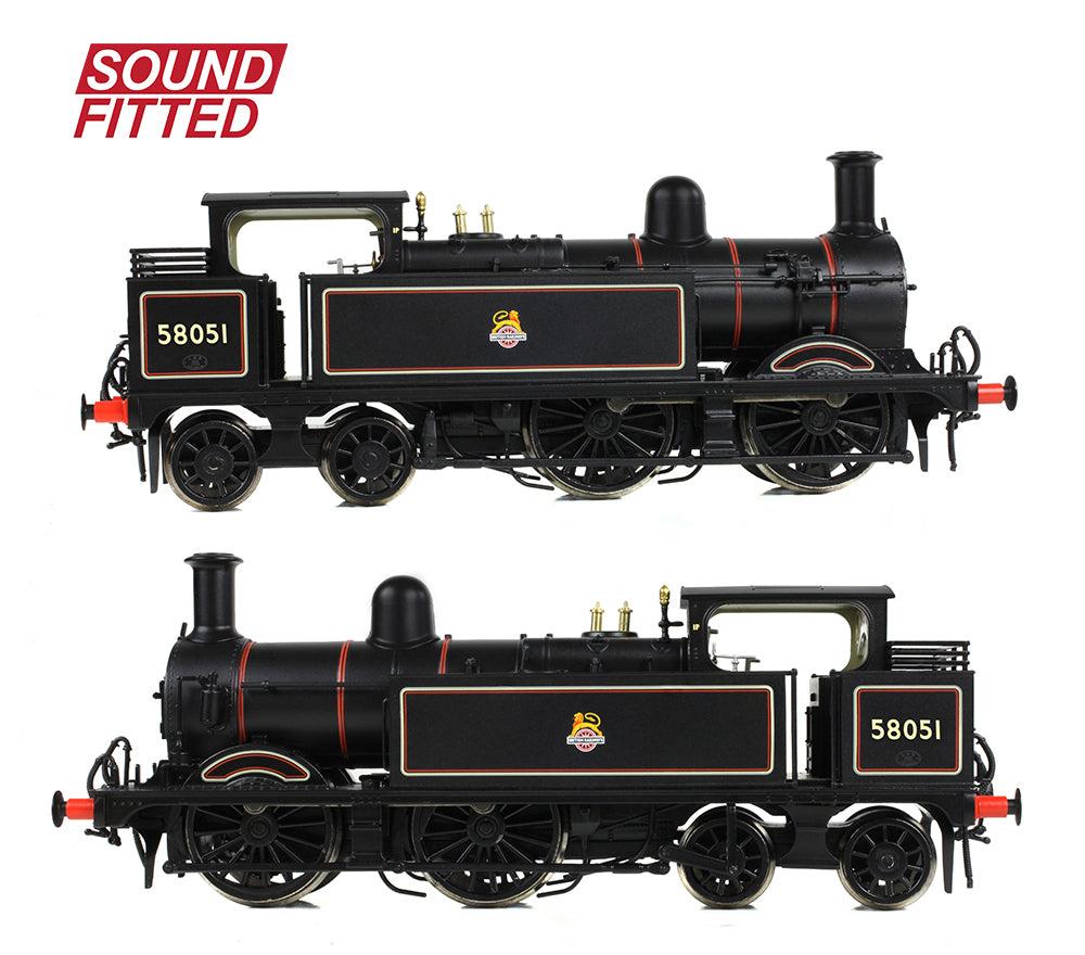 MR 1532 (1P) Tank 58051 BR Lined Black (Early Emblem) Steam Locomotive - DCC Sound