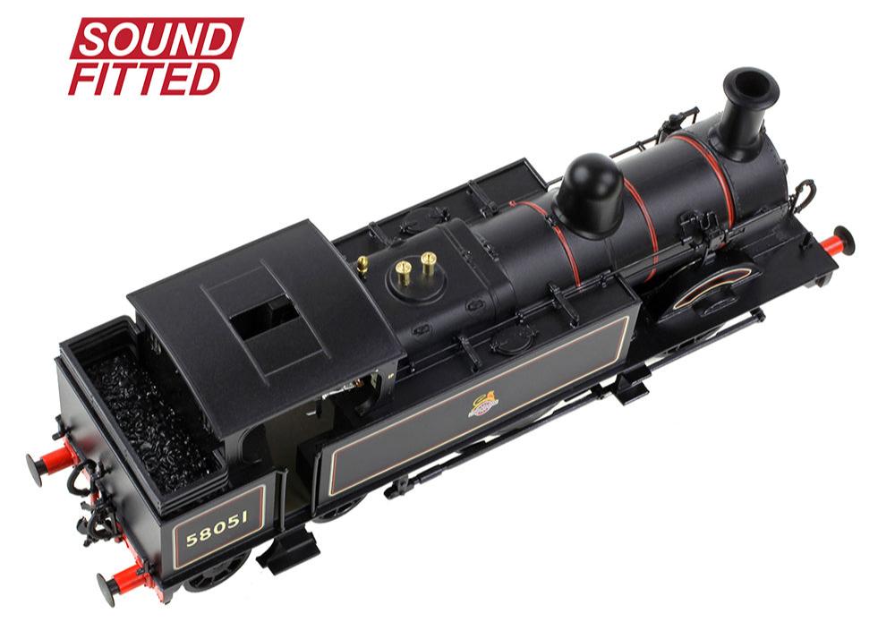 MR 1532 (1P) Tank 58051 BR Lined Black (Early Emblem) Steam Locomotive - DCC Sound