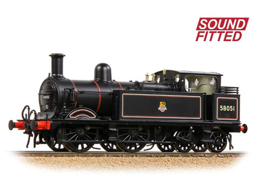 MR 1532 (1P) Tank 58051 BR Lined Black (Early Emblem) Steam Locomotive - DCC Sound