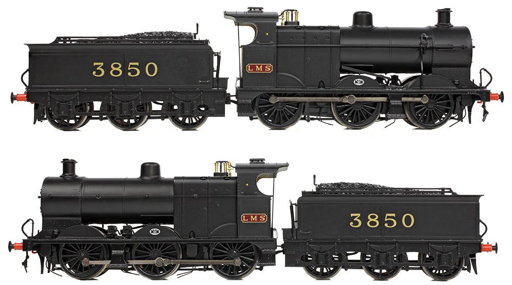 31-885 MR 3835 (4F) with Johnson-Deeley Tender 3850 LMS Black (MR Numerals) Steam Locomotive