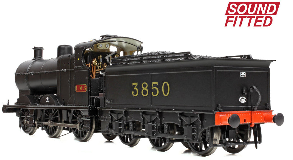 MR 3835 (4F) with Johnson-Deeley Tender 3850 LMS Black (MR Numerals) Steam Locomotive - DCC Sound