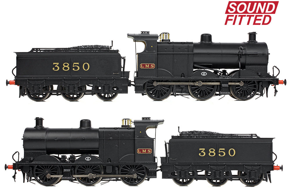 MR 3835 (4F) with Johnson-Deeley Tender 3850 LMS Black (MR Numerals) Steam Locomotive - DCC Sound
