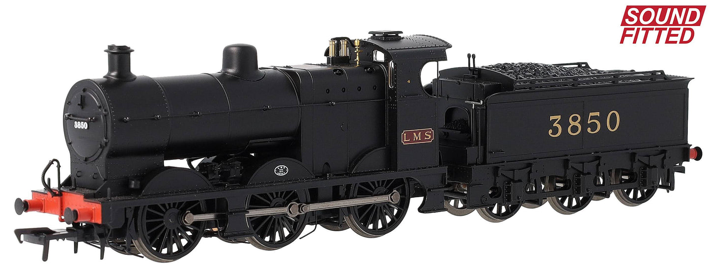 31-885SF MR 3835 (4F) with Johnson-Deeley Tender 3850 LMS Black (MR Numerals) Steam Locomotive - DCC Sound