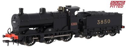 31-885SF MR 3835 (4F) with Johnson-Deeley Tender 3850 LMS Black (MR Numerals) Steam Locomotive - DCC Sound