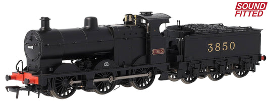 31-885SF MR 3835 (4F) with Johnson-Deeley Tender 3850 LMS Black (MR Numerals) Steam Locomotive - DCC Sound