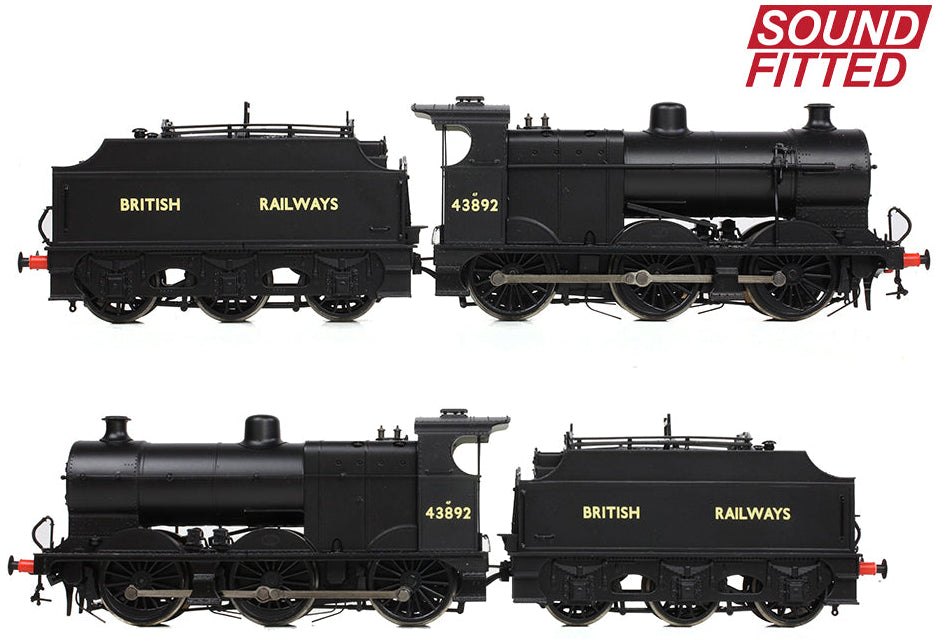 MR 3835 (4F) with Fowler Tender 43892 BR Black (British Railways) Steam Locomotive - DCC Sound