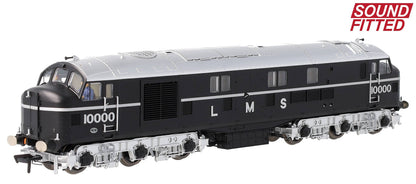 31-999ZSF LMS 10000 Black & Chrome With LMS Lettering Diesel Locomotive - DCC Sound