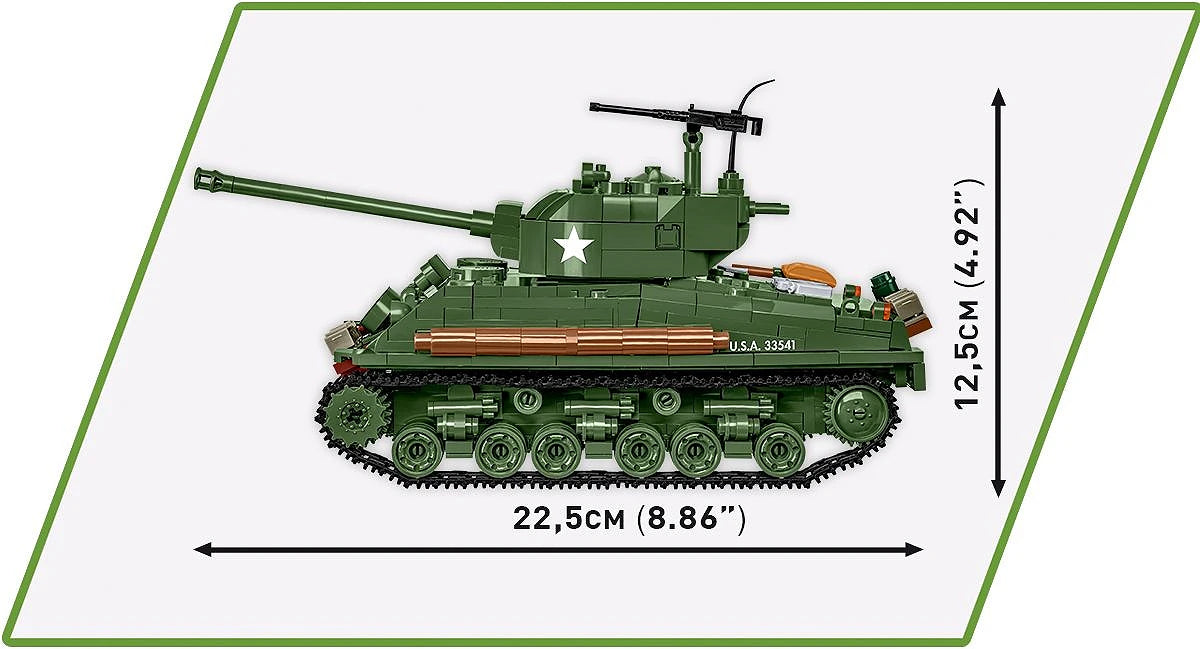 Sherman M4A2E8(76) WWII (880 pcs) Model Kit
