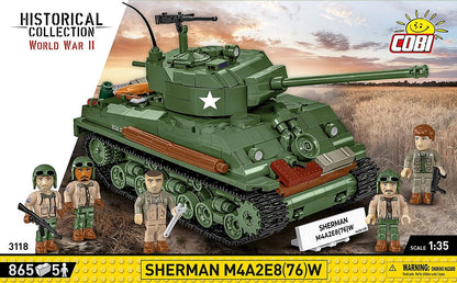 Sherman M4A2E8(76) WWII (880 pcs) Model Kit