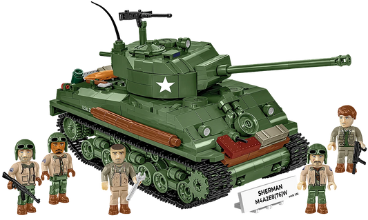 Sherman M4A2E8(76) WWII (880 pcs) Model Kit