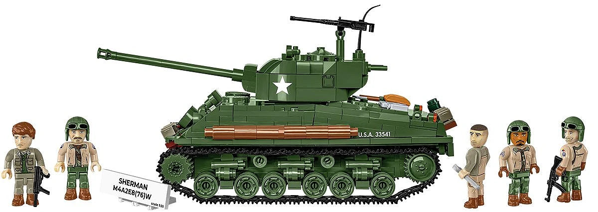 Sherman M4A2E8(76) WWII (880 pcs) Model Kit