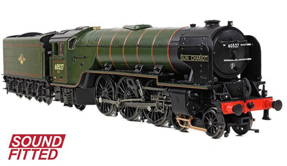 31-528BSF LNER Peppercorn A2 60527 'Sun Chariot' BR Lined Green (Late Crest) Steam Locomotive - DCC Sound