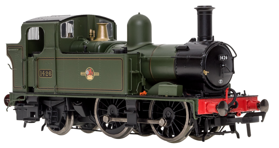 4S-006-022S 14XX Class 0-4-2 1426 BR Green Lined Late Emblem Steam Locomotive - DCC Sound