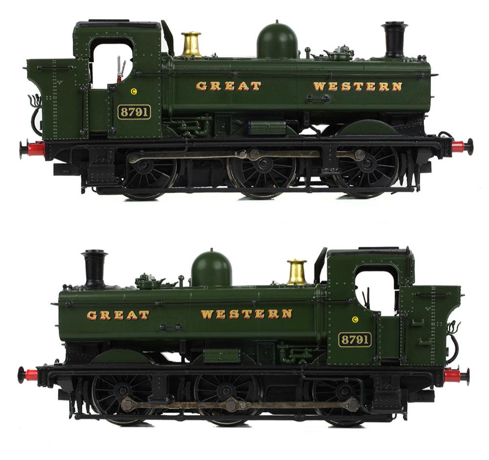 GWR 8750 Pannier Tank 8791 GWR Green (Great Western) Steam Locomotive