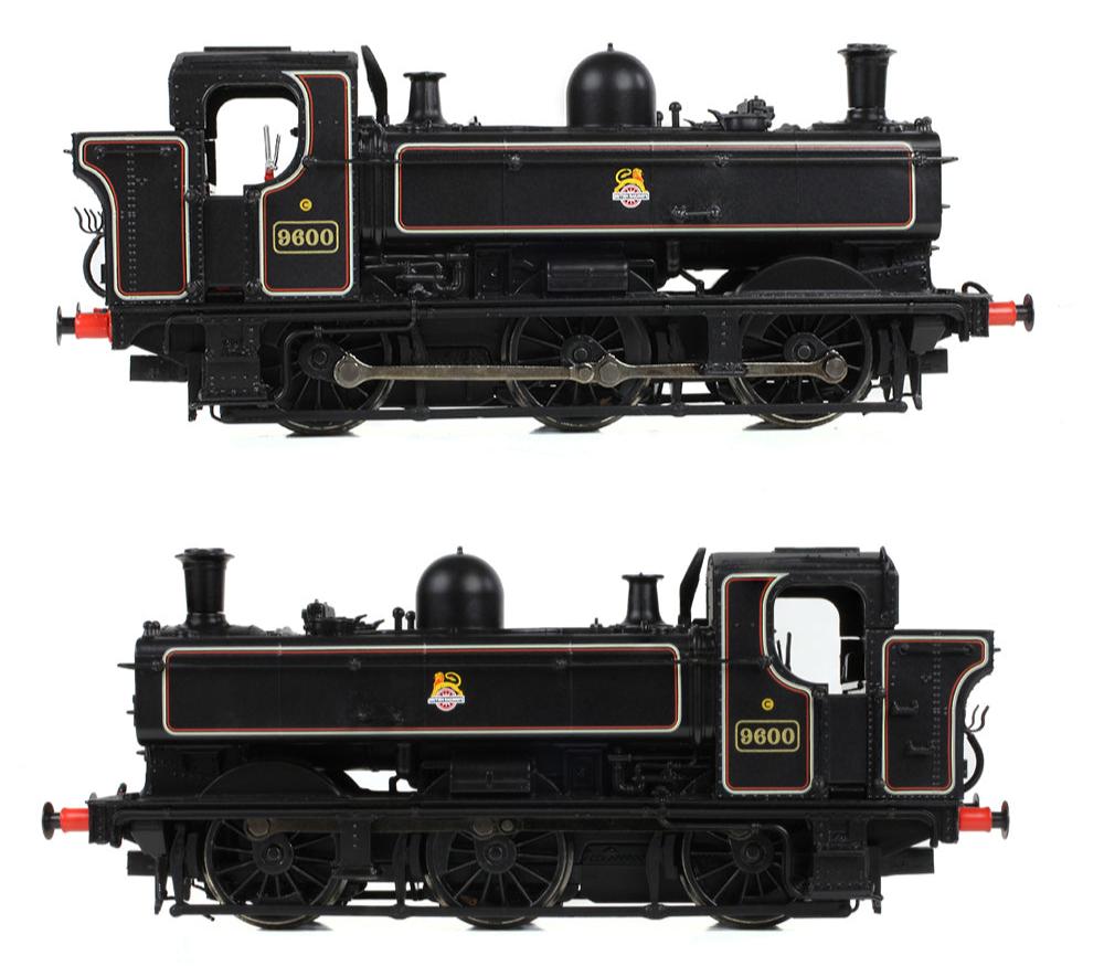 GWR 8750 Pannier Tank 9600 BR Lined Black (Early Emblem) Steam Locomotive