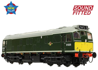 Class 25/1 D5225 BR Green (Small Yellow Panels) Diesel Locomotive - DCC Sound