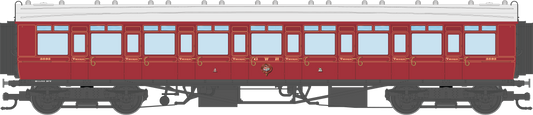4P-021-001 GWR Corridor Toplight 1914 Lined Crimson Lake All Third 3893