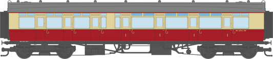 4P-021-603 GWR Corridor Toplight BR Crimson & Cream Composite RH W6941W