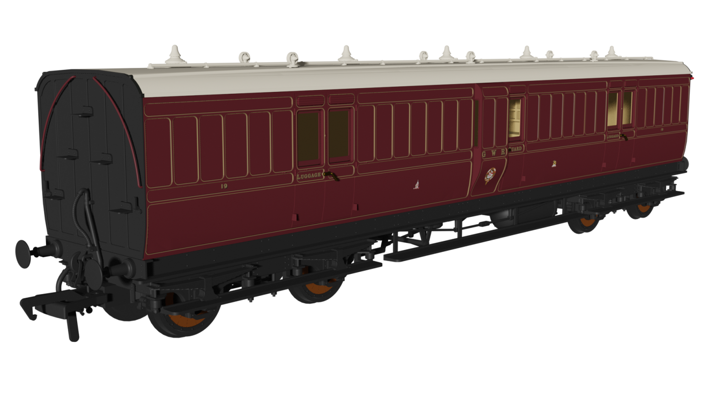 978252 GWR Lined Crimson Lake 'Evolution' Non-Corridor Full Brake No.19