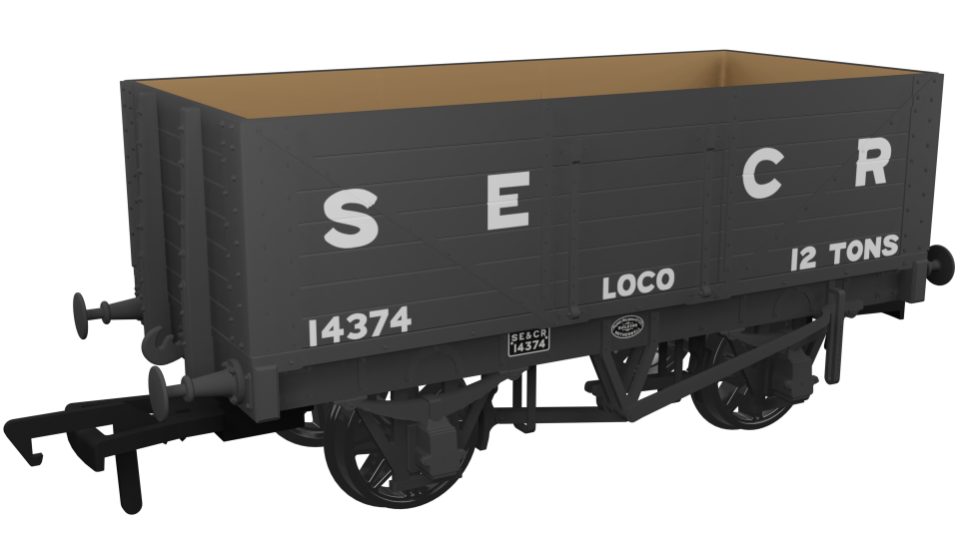 SECR 12T 7 Plank Mineral Wagon (SR Dia.1357) SECR Loco Coal (Late) No.14374