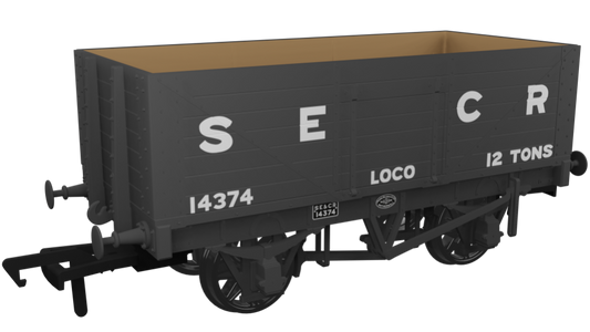 SECR 12T 7 Plank Mineral Wagon (SR Dia.1357) SECR Loco Coal (Late) No.14374