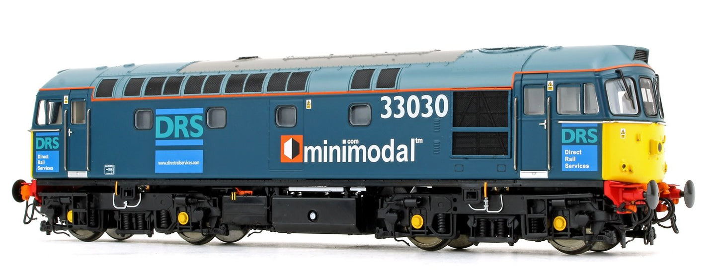 Pre-Owned Class 33/0 V3 (33025 + 33030) DRS Minimodal Locomotive Twin Pack - DCC Fitted