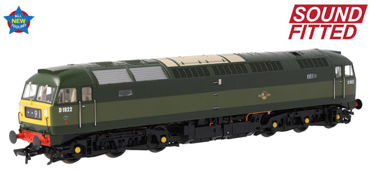 35-410ASF Class 47/0 D1922 BR Two-Tone Green (Small Yellow Panels) Diesel Locomotive - DCC Sound