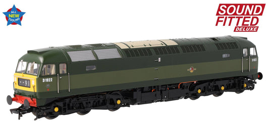 35-410ASFX Class 47/0 D1922 BR Two-Tone Green (Small Yellow Panels) Diesel Locomotive - DCC Sound Deluxe