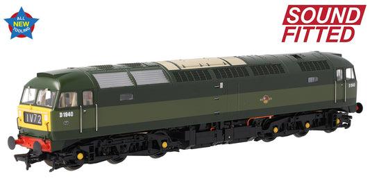 35-410BSF Class 47/0 D1940 BR Two-Tone Green (Small Yellow Panels) Diesel Locomotive - DCC Sound