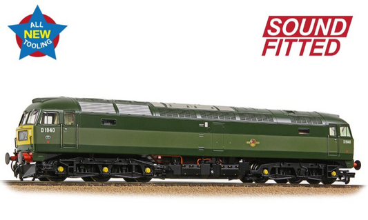 Class 47/0 D1940 BR Two-Tone Green (Small Yellow Panels) Diesel Locomotive - DCC Sound
