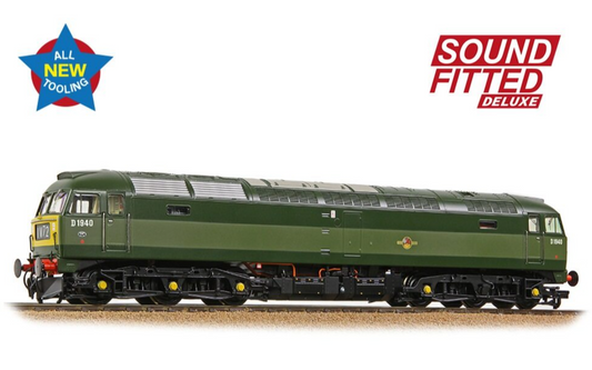 Class 47/0 D1940 BR Two-Tone Green (Small Yellow Panels) Diesel Locomotive - DCC Sound Deluxe