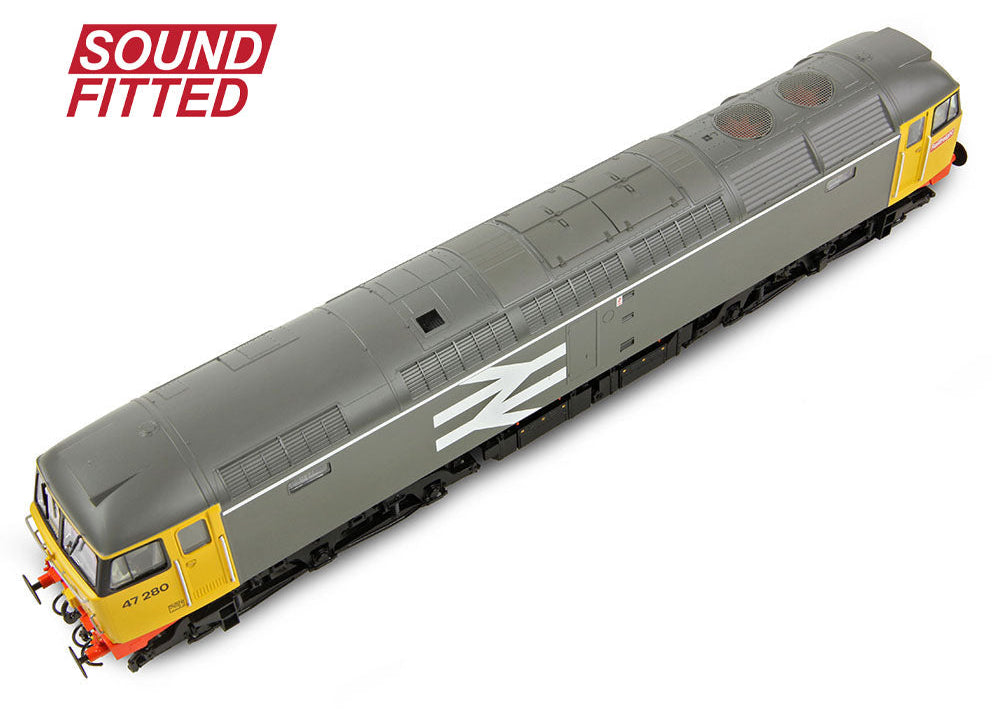 Class 47/0 47280 BR Railfreight Grey Diesel Locomotive - DCC Sound