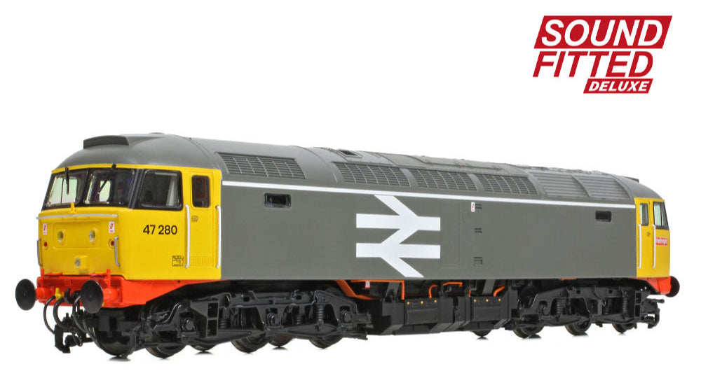 Class 47/0 47280 BR Railfreight Grey Diesel Locomotive - DCC Sound Deluxe