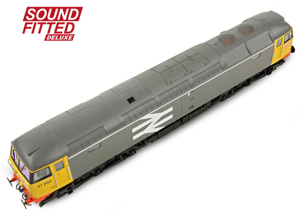 Class 47/0 47280 BR Railfreight Grey Diesel Locomotive - DCC Sound Deluxe