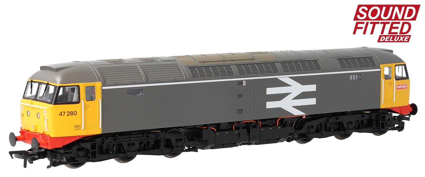 35-416SFX Class 47/0 47280 BR Railfreight Grey Diesel Locomotive - DCC Sound Deluxe