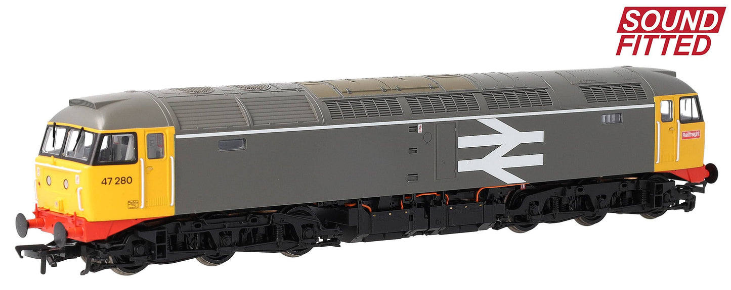 35-416SF Class 47/0 47280 BR Railfreight Grey Diesel Locomotive - DCC Sound