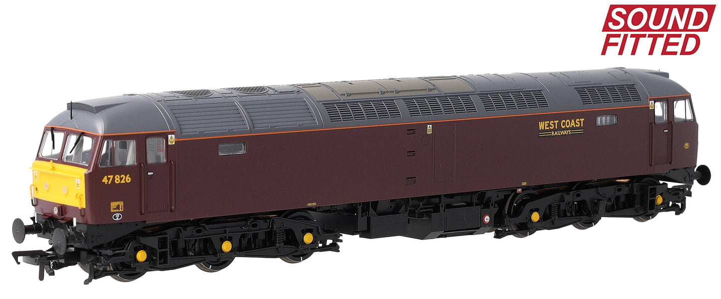35-431SF Class 47/4 47826 WCRC Maroon Diesel Locomotive - DCC Sound