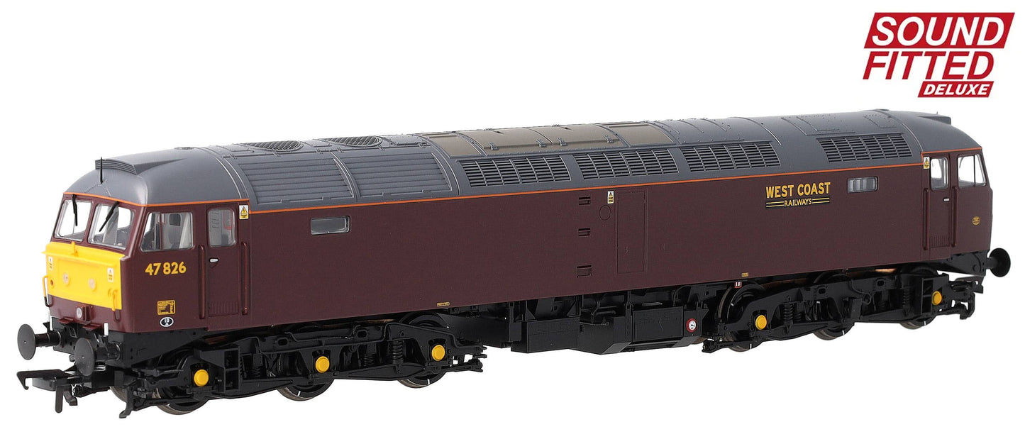 35-431SFX Class 47/4 47826 WCRC Maroon Diesel Locomotive - DCC Sound Deluxe