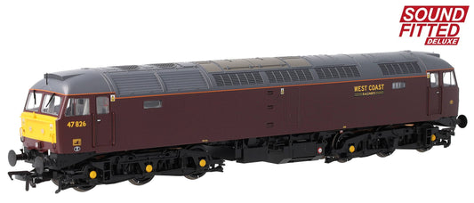 35-431SFX Class 47/4 47826 WCRC Maroon Diesel Locomotive - DCC Sound Deluxe