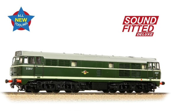 Class 30 D5617 BR Green (Late Crest) Diesel Locomotive - DCC Sound Deluxe
