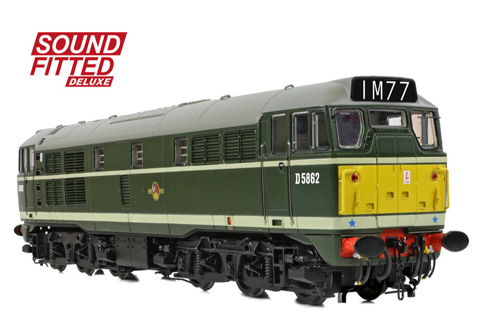 Class 30 D5862 BR Green (Small Yellow Panels) Diesel Locomotive - DCC Sound Deluxe
