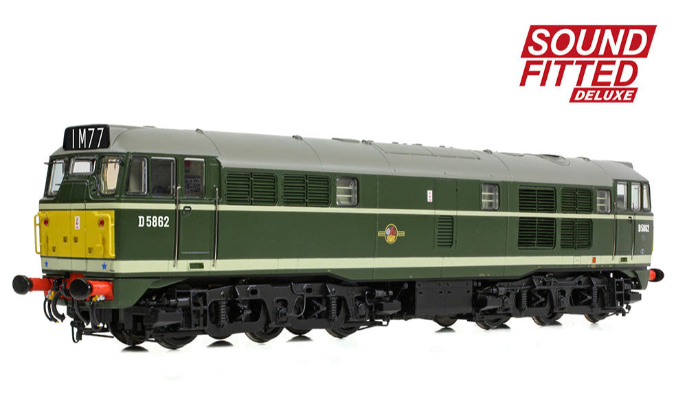 Class 30 D5862 BR Green (Small Yellow Panels) Diesel Locomotive - DCC Sound Deluxe
