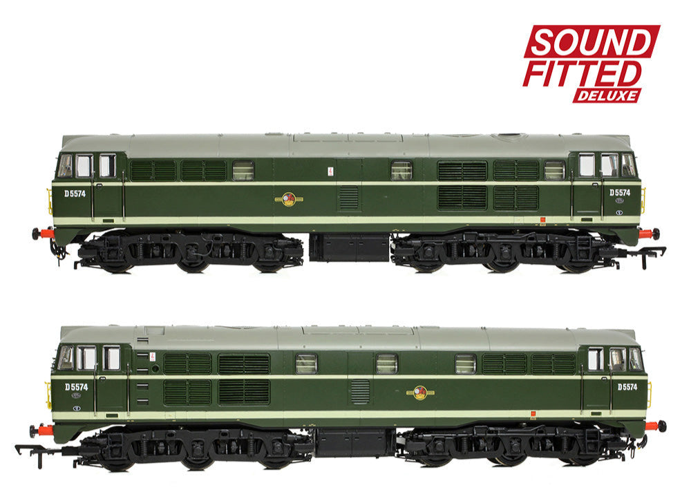 Class 30 D5574 BR Green (Small Yellow Panels) Diesel Locomotive - DCC Sound Deluxe