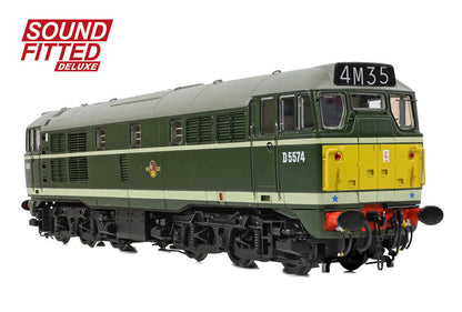 Class 30 D5574 BR Green (Small Yellow Panels) Diesel Locomotive - DCC Sound Deluxe