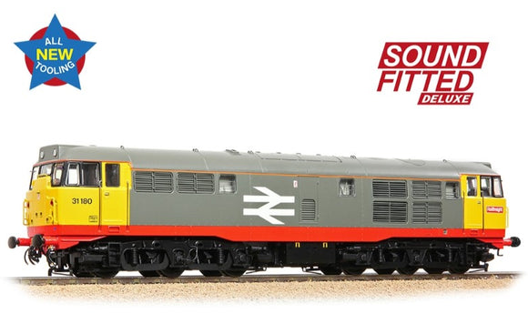 Class 31/1 Refurbished 31180 BR Railfreight (Red Stripe) Diesel Locomotive - DCC Sound Deluxe