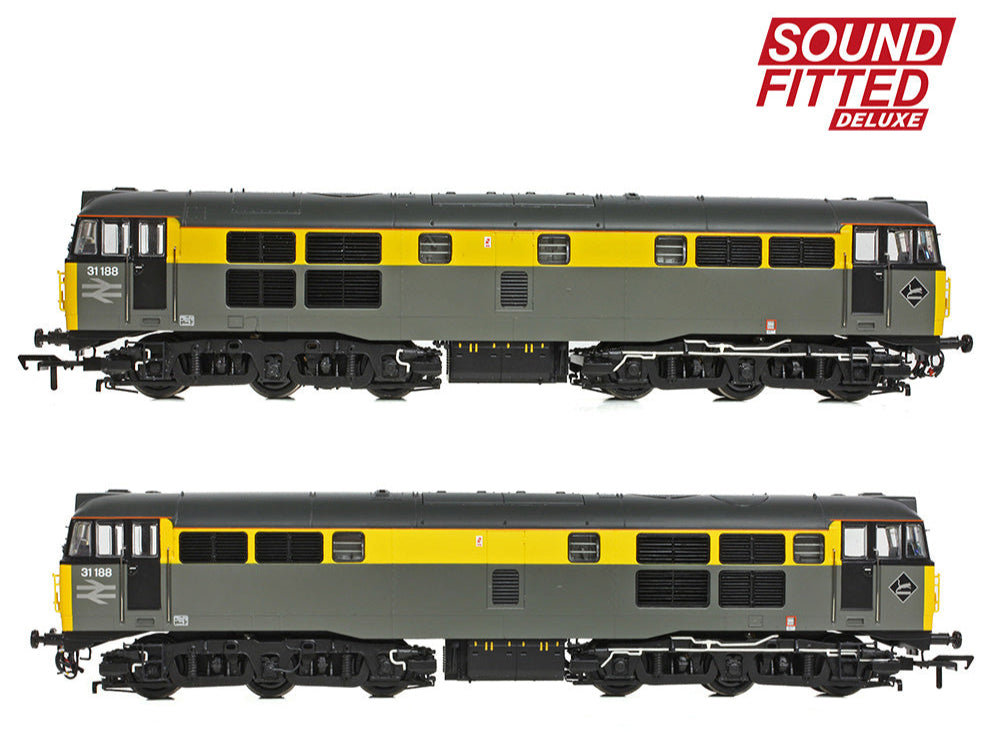 Class 31/1 Refurbished 31188 BR Engineers Grey & Yellow Diesel Locomotive - DCC Sound Deluxe