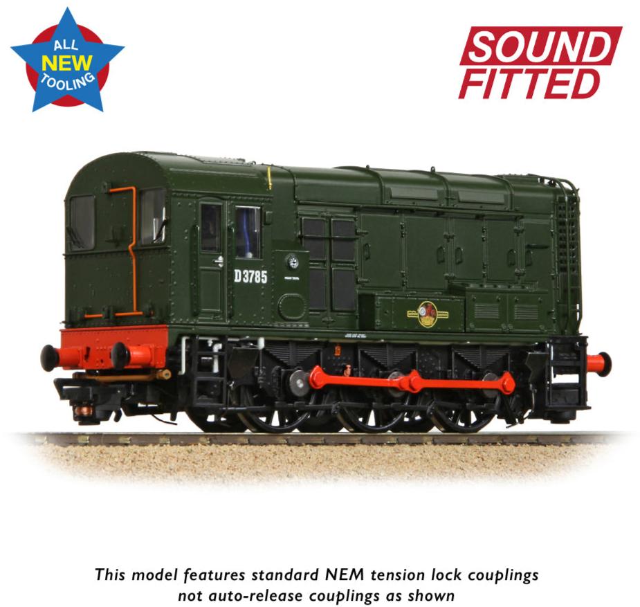 Class 08 D3785 BR Green (Late Crest) Diesel Locomotive - DCC Sound