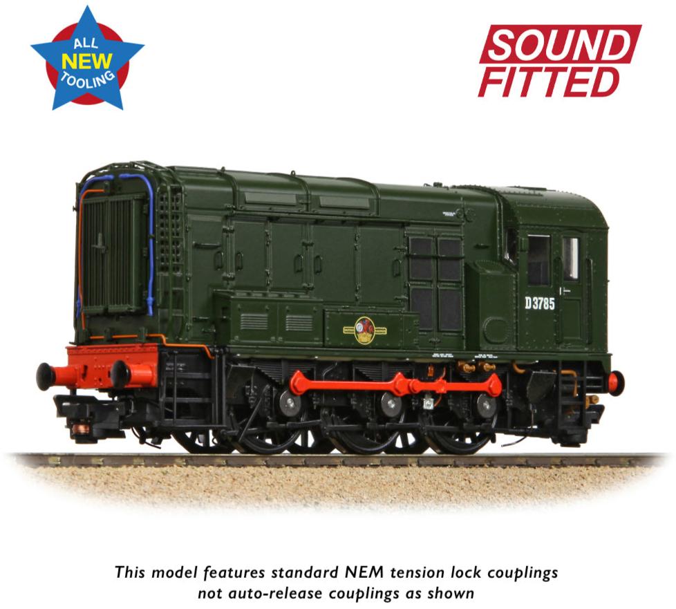 Class 08 D3785 BR Green (Late Crest) Diesel Locomotive - DCC Sound