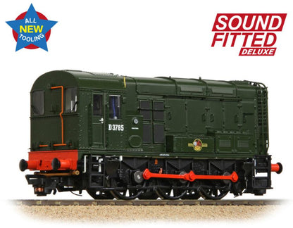 Class 08 D3785 BR Green (Late Crest) Diesel Locomotive - Deluxe DCC Sound