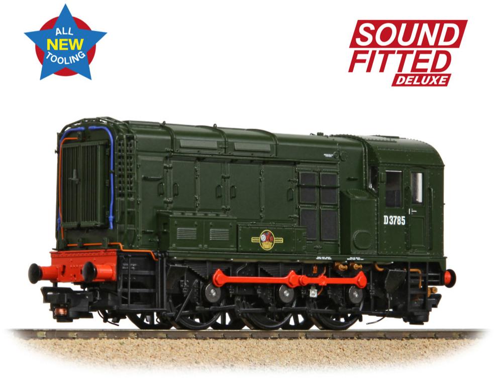 Class 08 D3785 BR Green (Late Crest) Diesel Locomotive - Deluxe DCC Sound